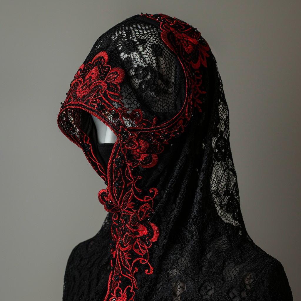 Red Hood Lace Design