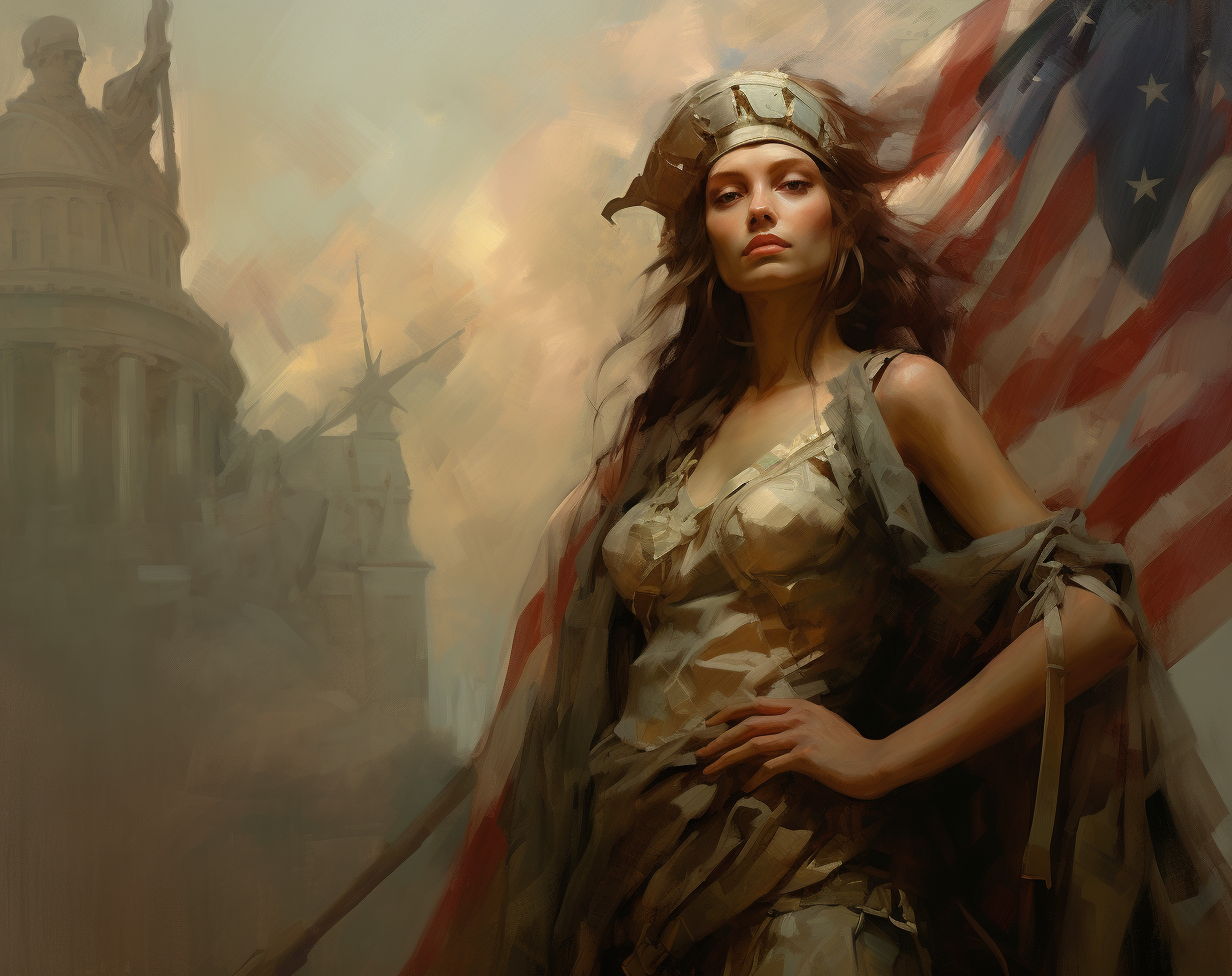 Lady Liberty Survivor in Pillaged City