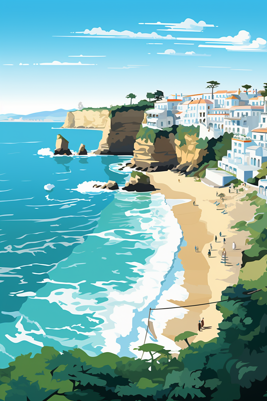 Beautiful Lagos Portugal Vector Art