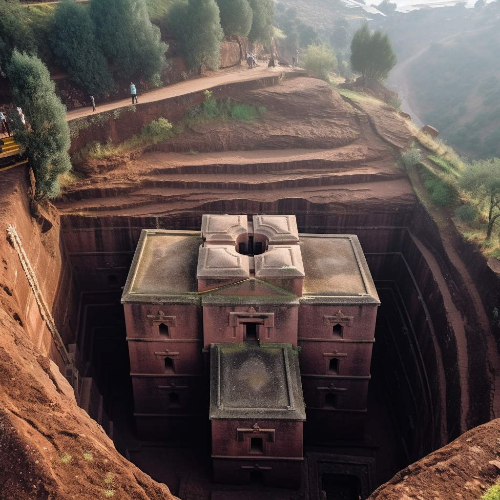 Stunning view of Lalibela, Ethiopia