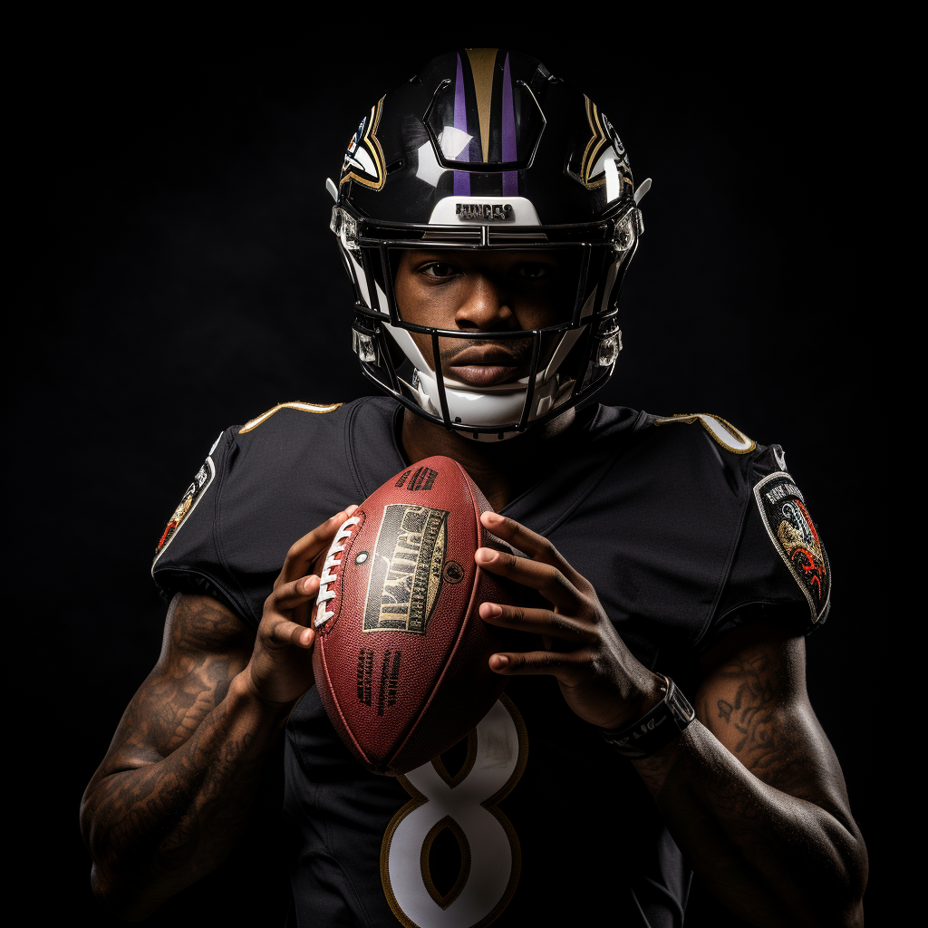 Lamar Jackson Baltimore Ravens Football Field Game