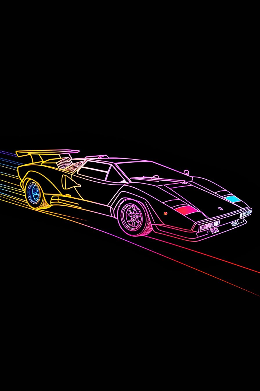 Lamborghini Countach Abstract Design