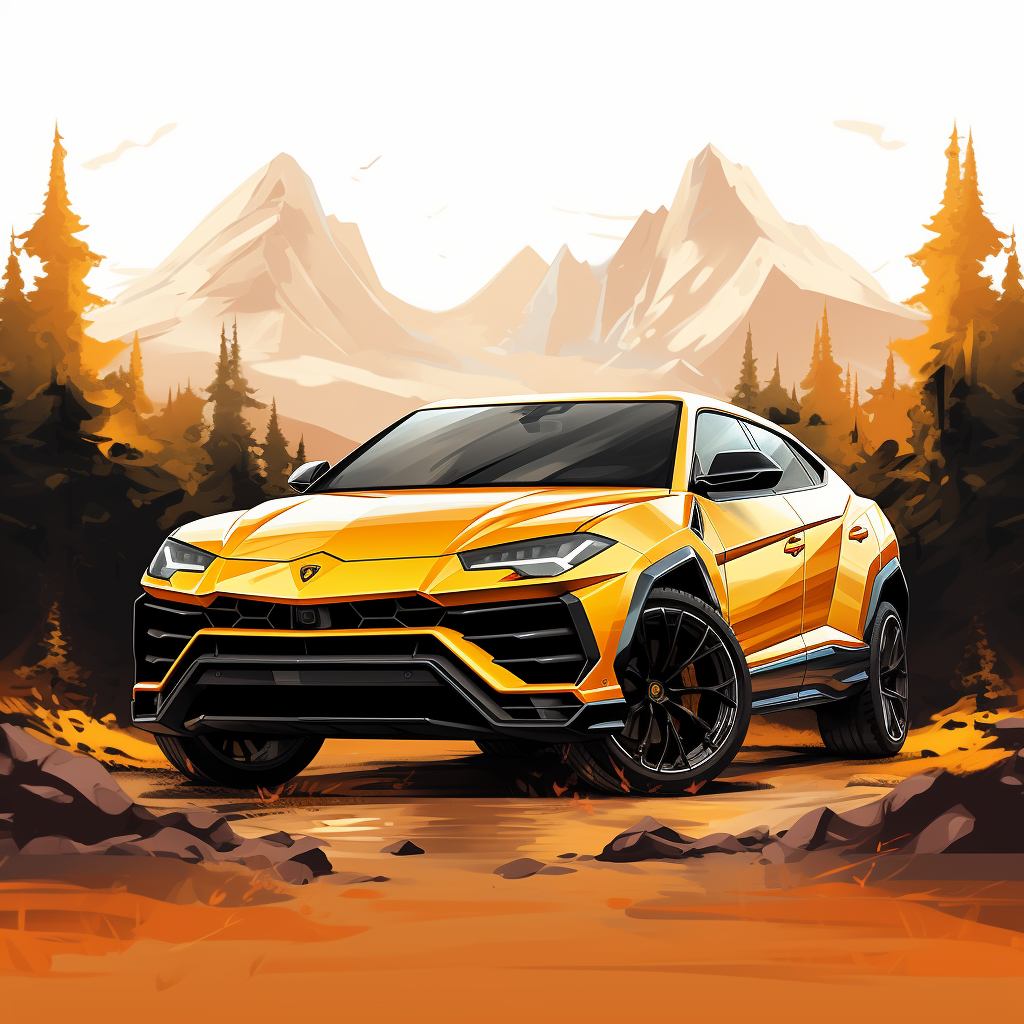 Lamborghini Urus Illustration in Vector