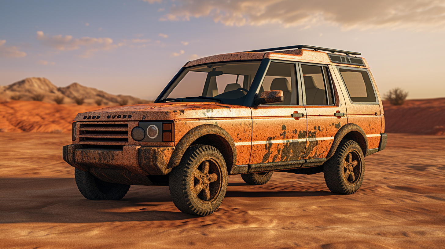 Land Rover Discovery with Animal Fur Skin