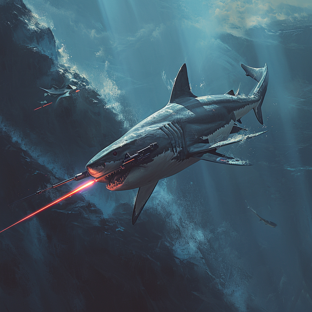 Land Sharks with Laser Beams