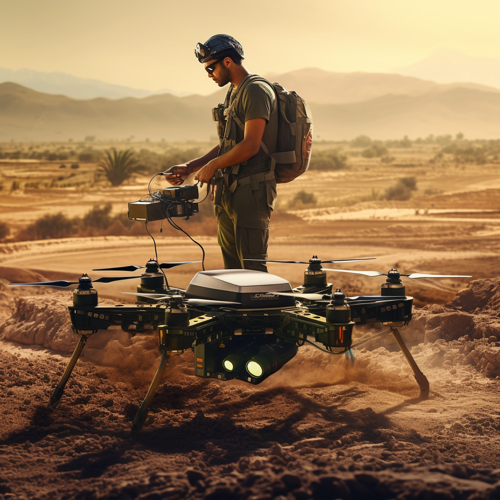 Autonomous drone detecting landmines