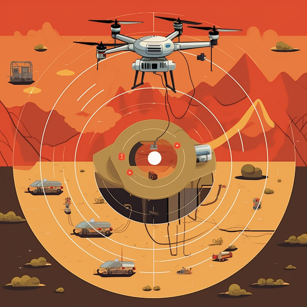 Autonomous drone detecting landmines