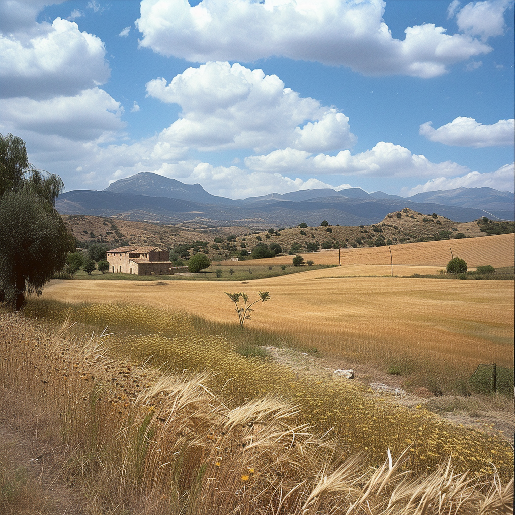 Beautiful raw style landscape in Sola de Vega