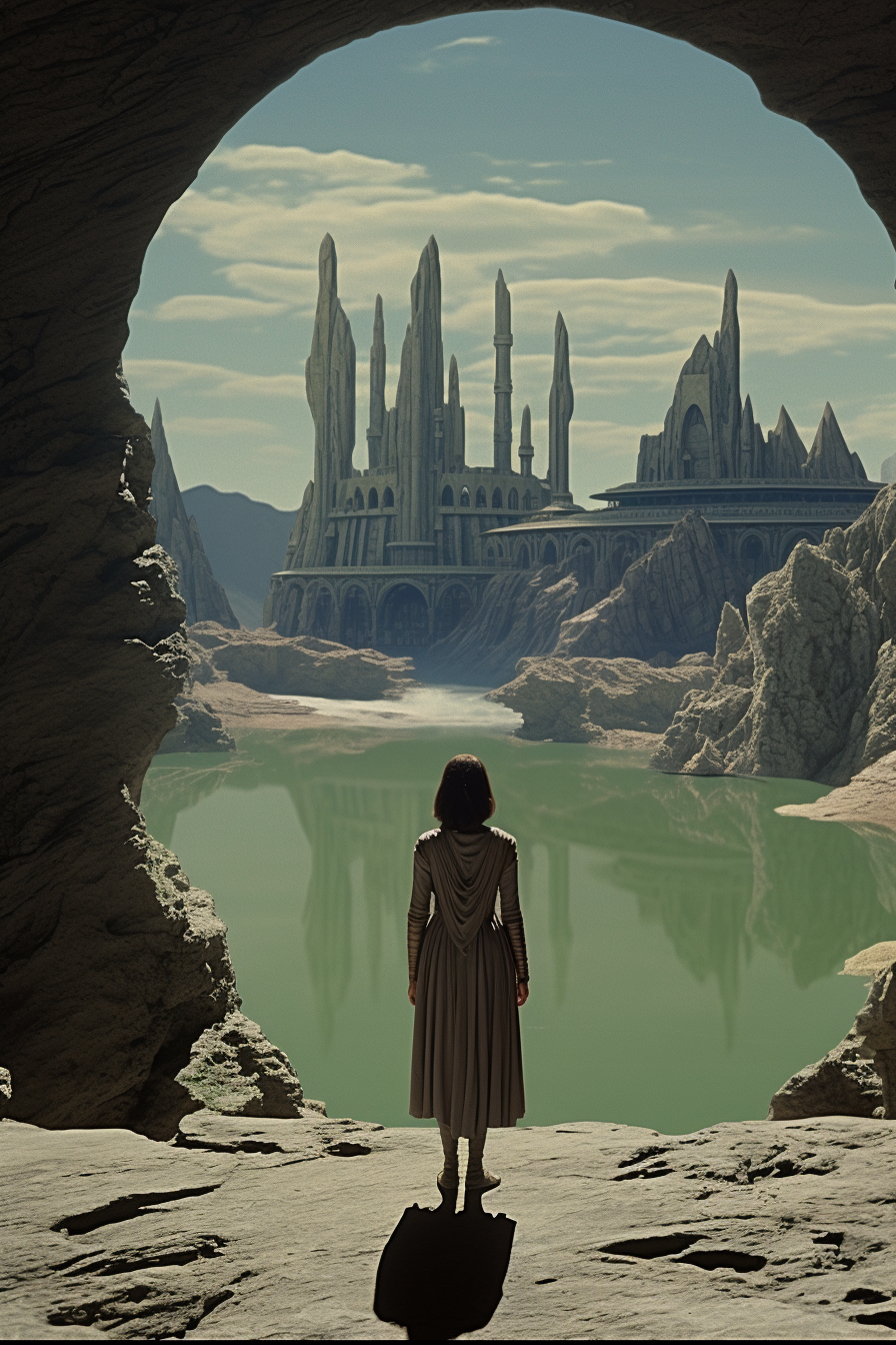 Woman mesmerized by Naboo's breathtaking landscape