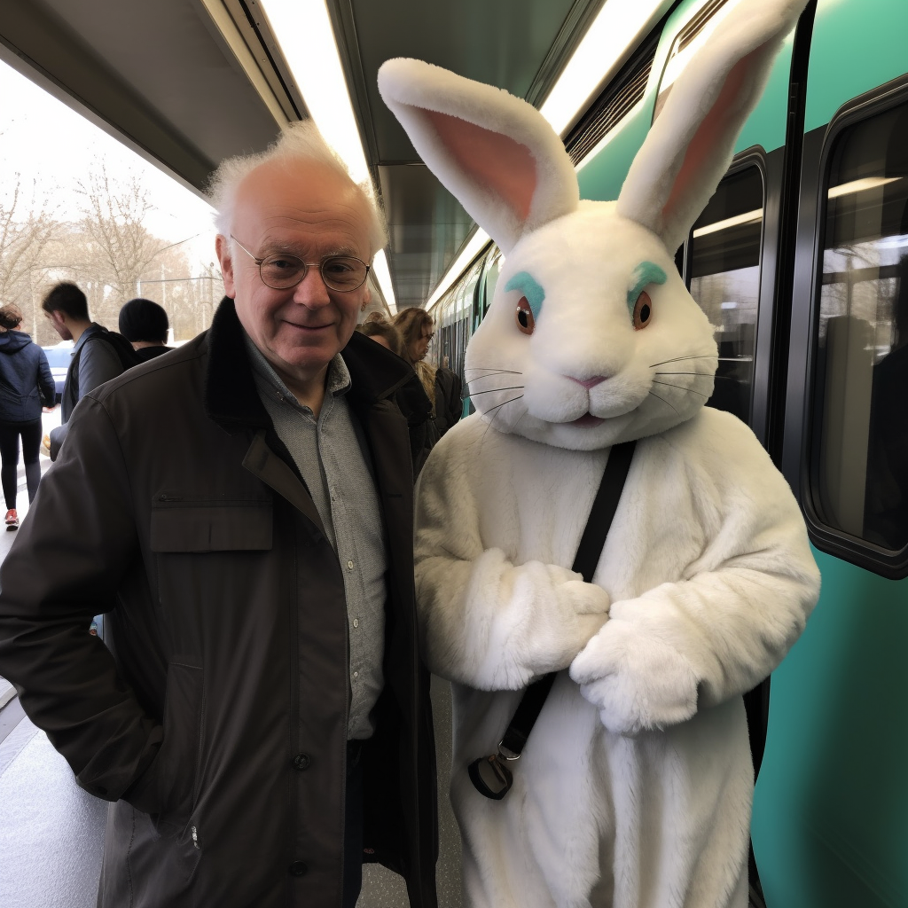 Illustration of Serge the rabbit from RATP with back pain