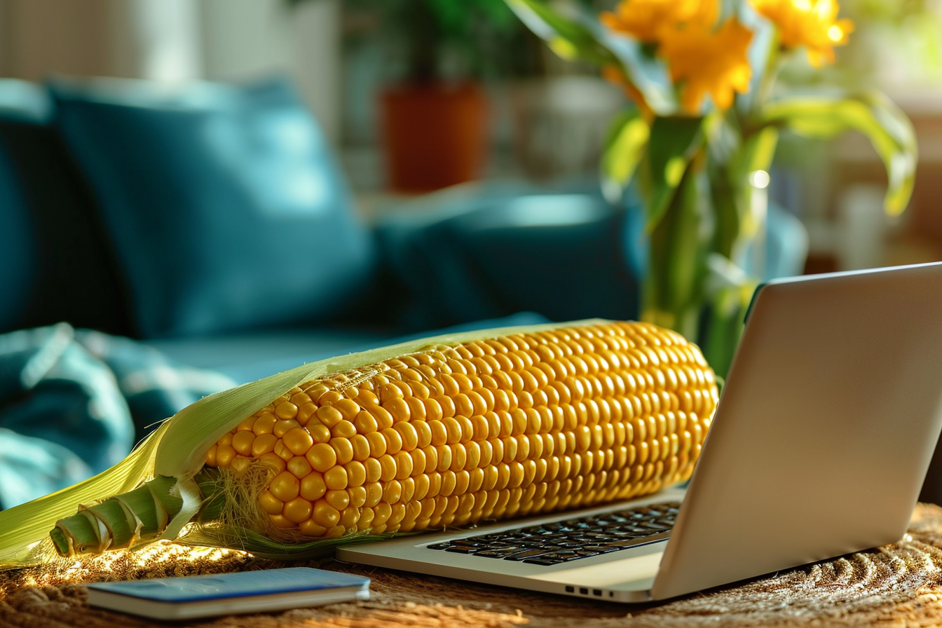 Laptop Made of Corn Cob