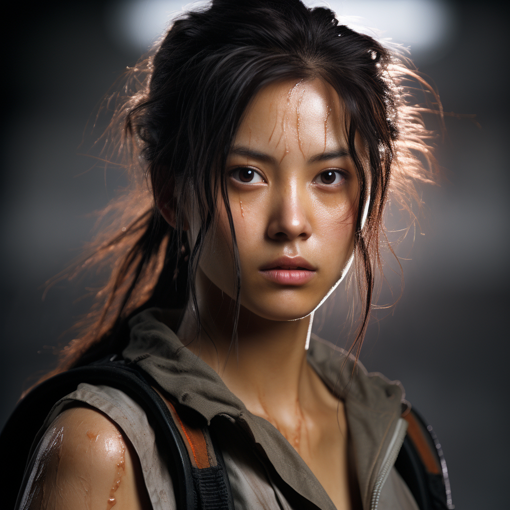 Photorealistic Chinese Lara Croft character