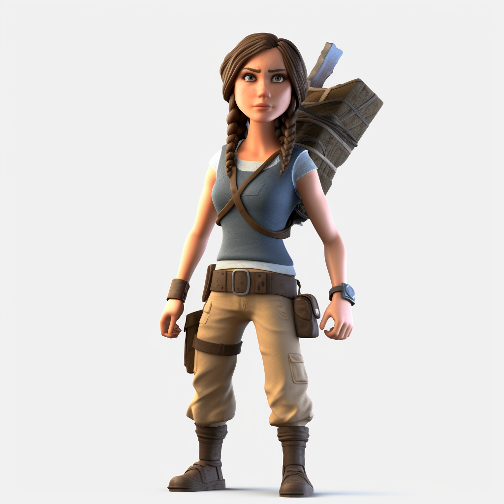 Lara Croft in Pixar Style Adventure