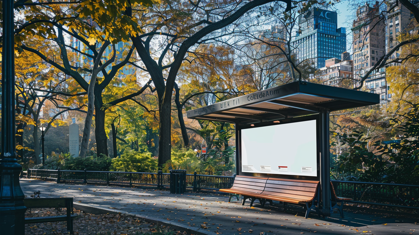 Central Park Kiosk Mockup