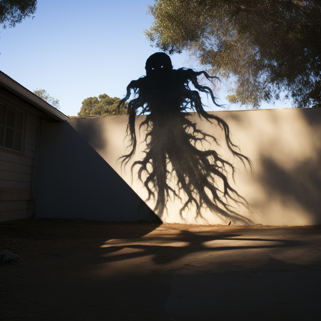 Large Creepy Humanoid Shadow