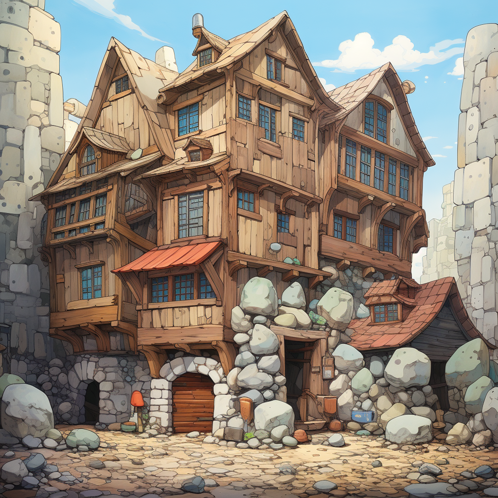 Rock Homes Studio Ghibli Style