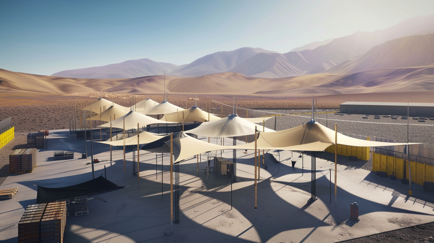 Mining Facility Shade Sails Shading