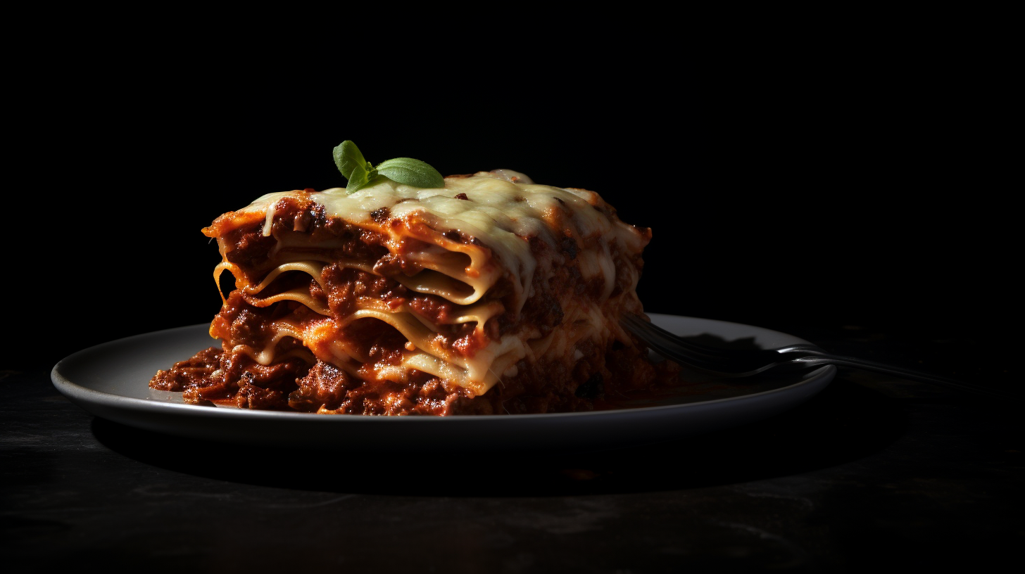 Tasty homemade lasagne dish