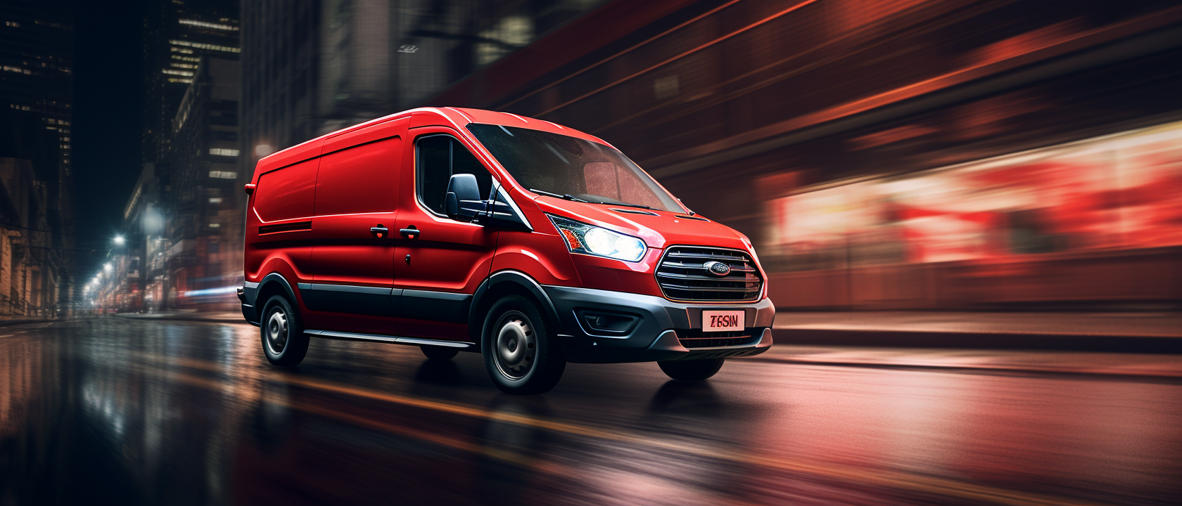 Reliable last mile logistics red van