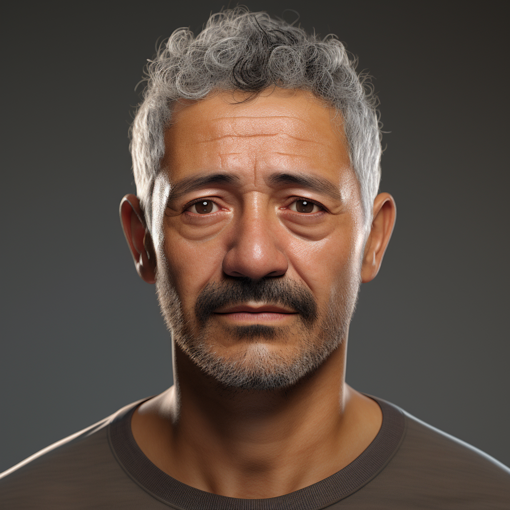 Latino Veteran Father Portrait