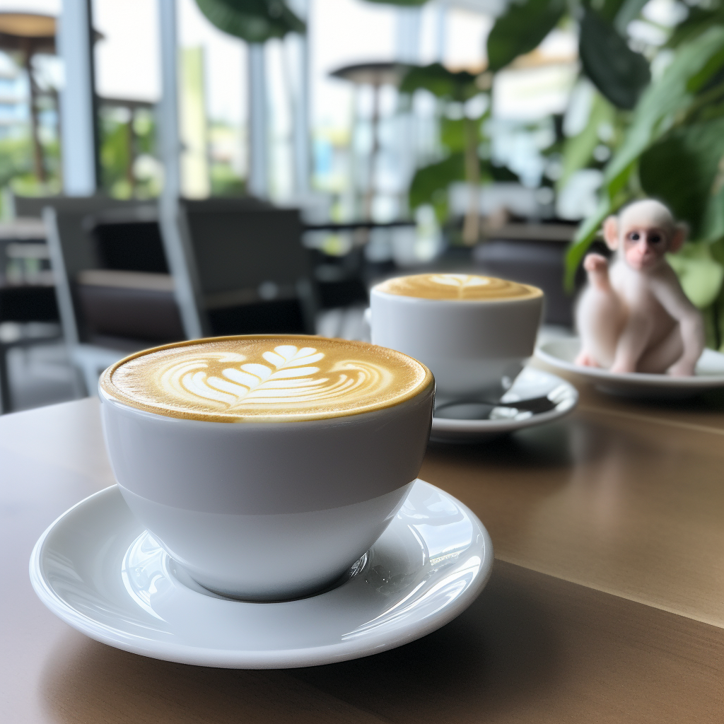 Latte on Sleek Table