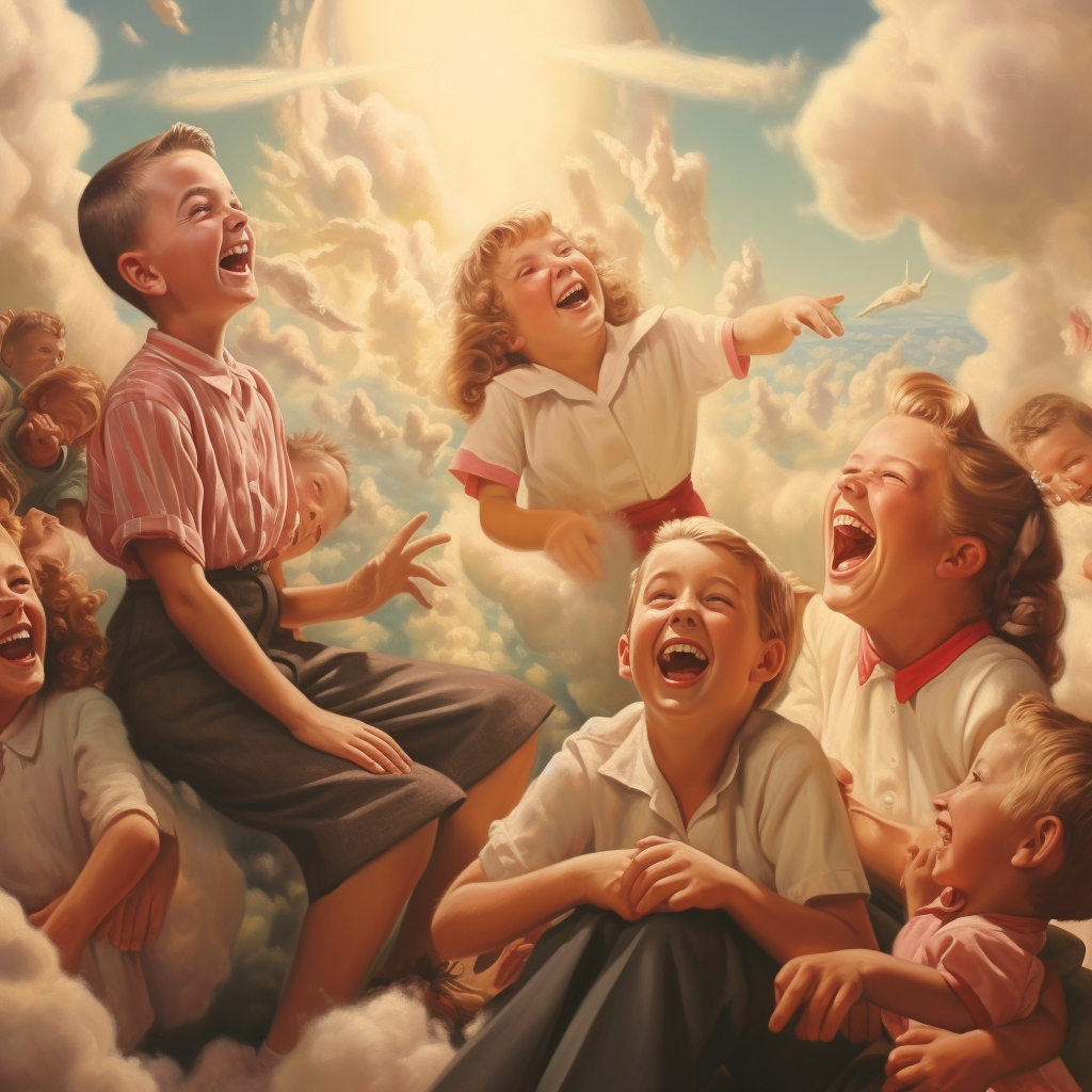 Boys and Girls Laughing in Heaven