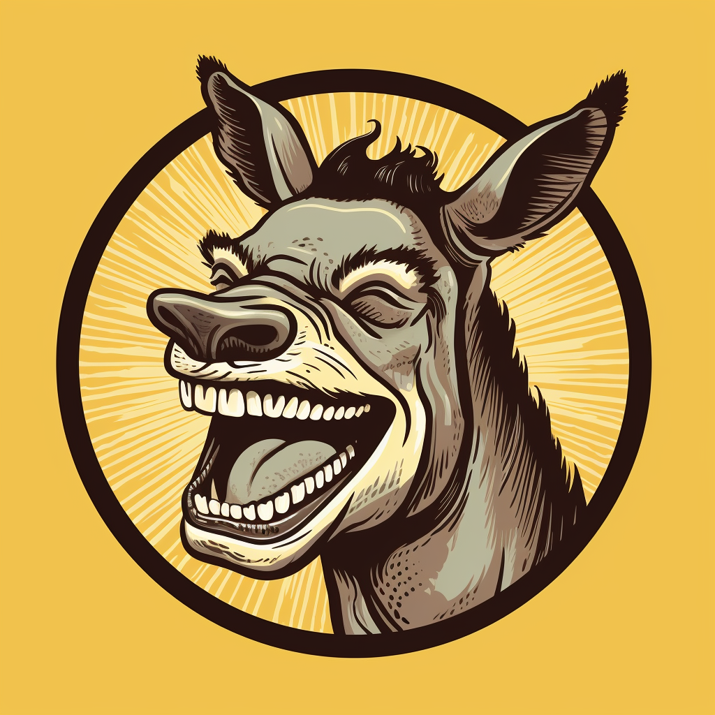 Logo of a laughing mule