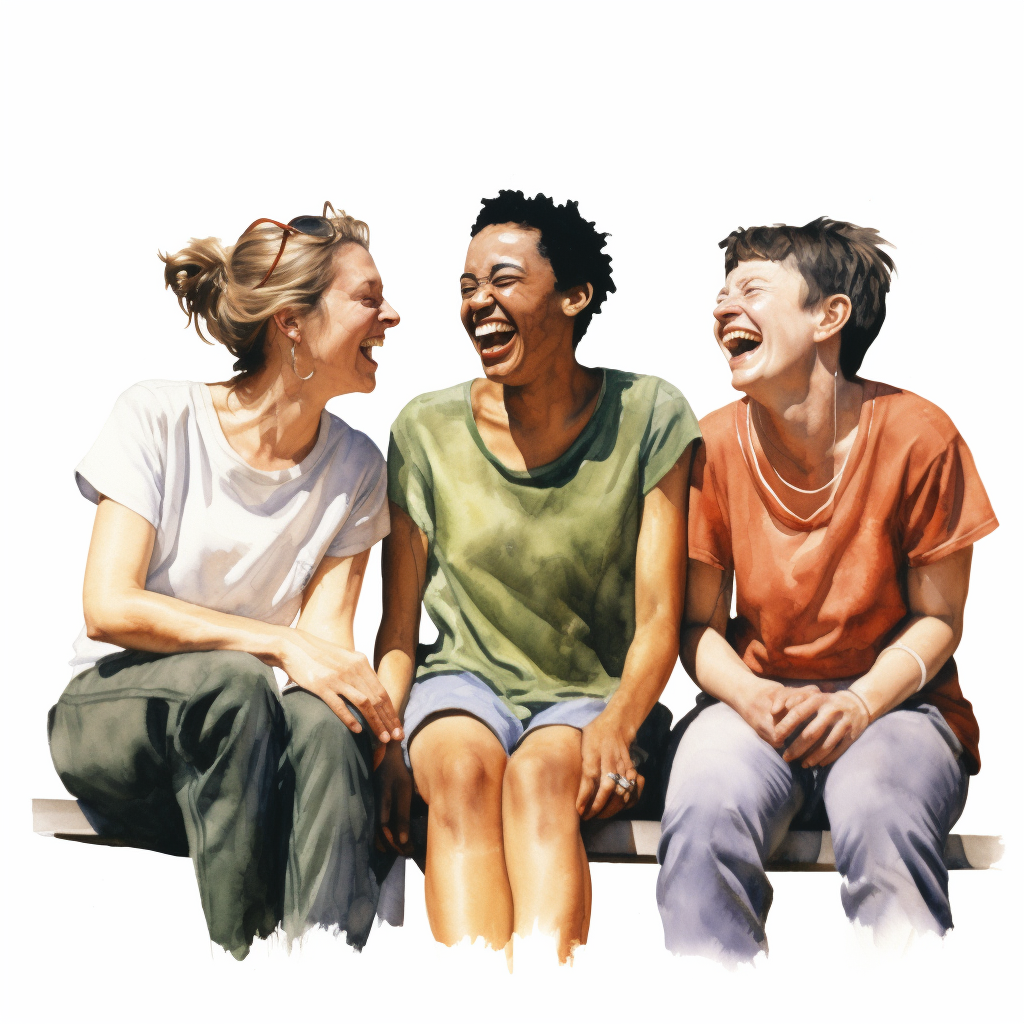 Three Physiotherapists Laughing Outdoors