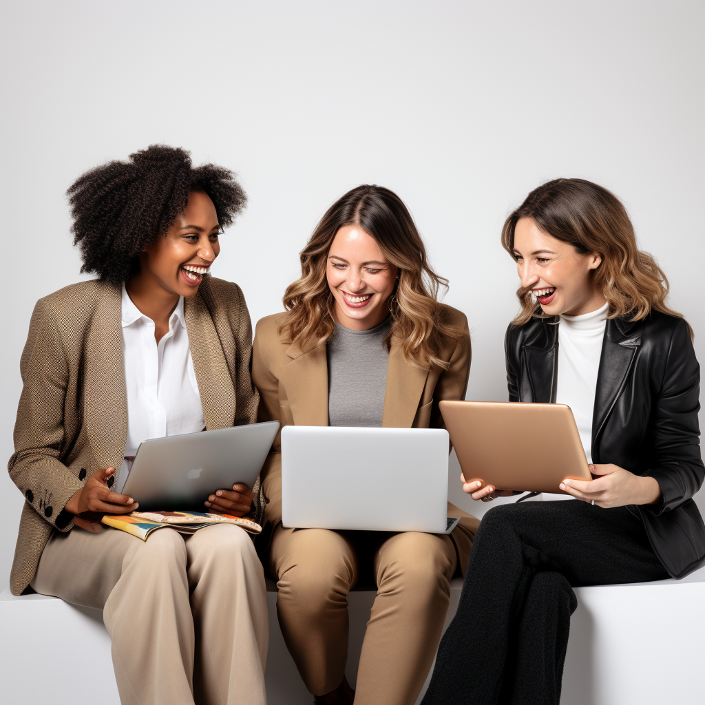 POC women laughing in office