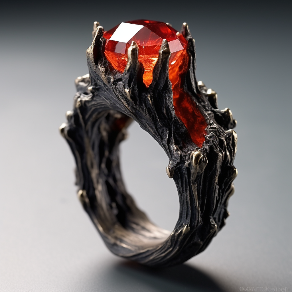 Lava Fire Wave Ring