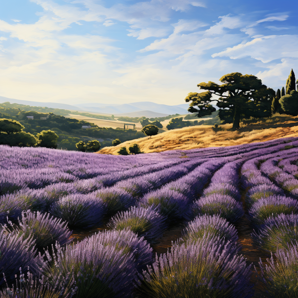 Beautiful Lavender Fields in Fine Detail