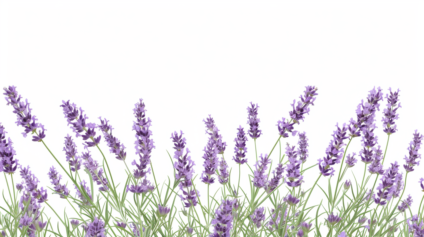 Lavender on White Background