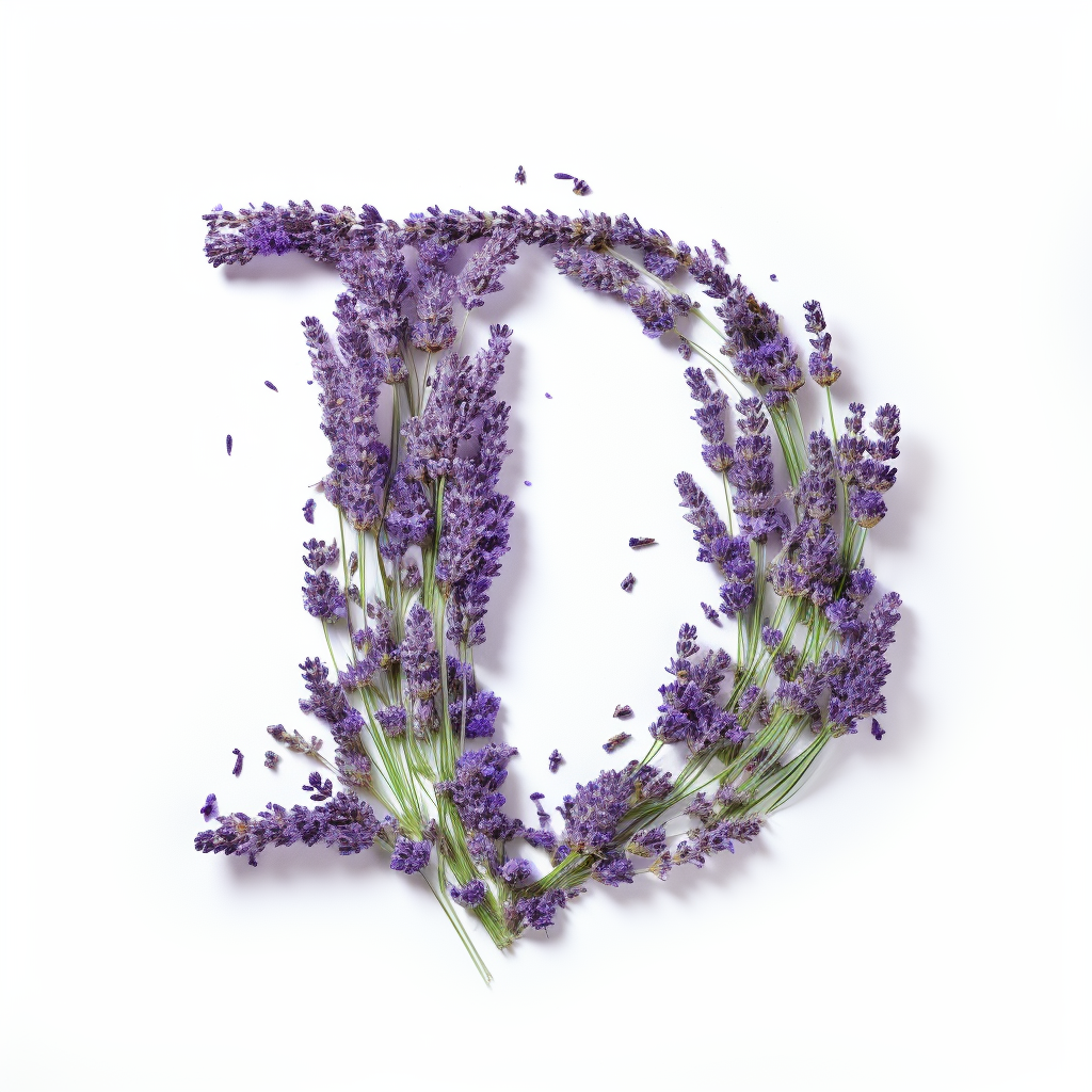 Lavender plants on white surface