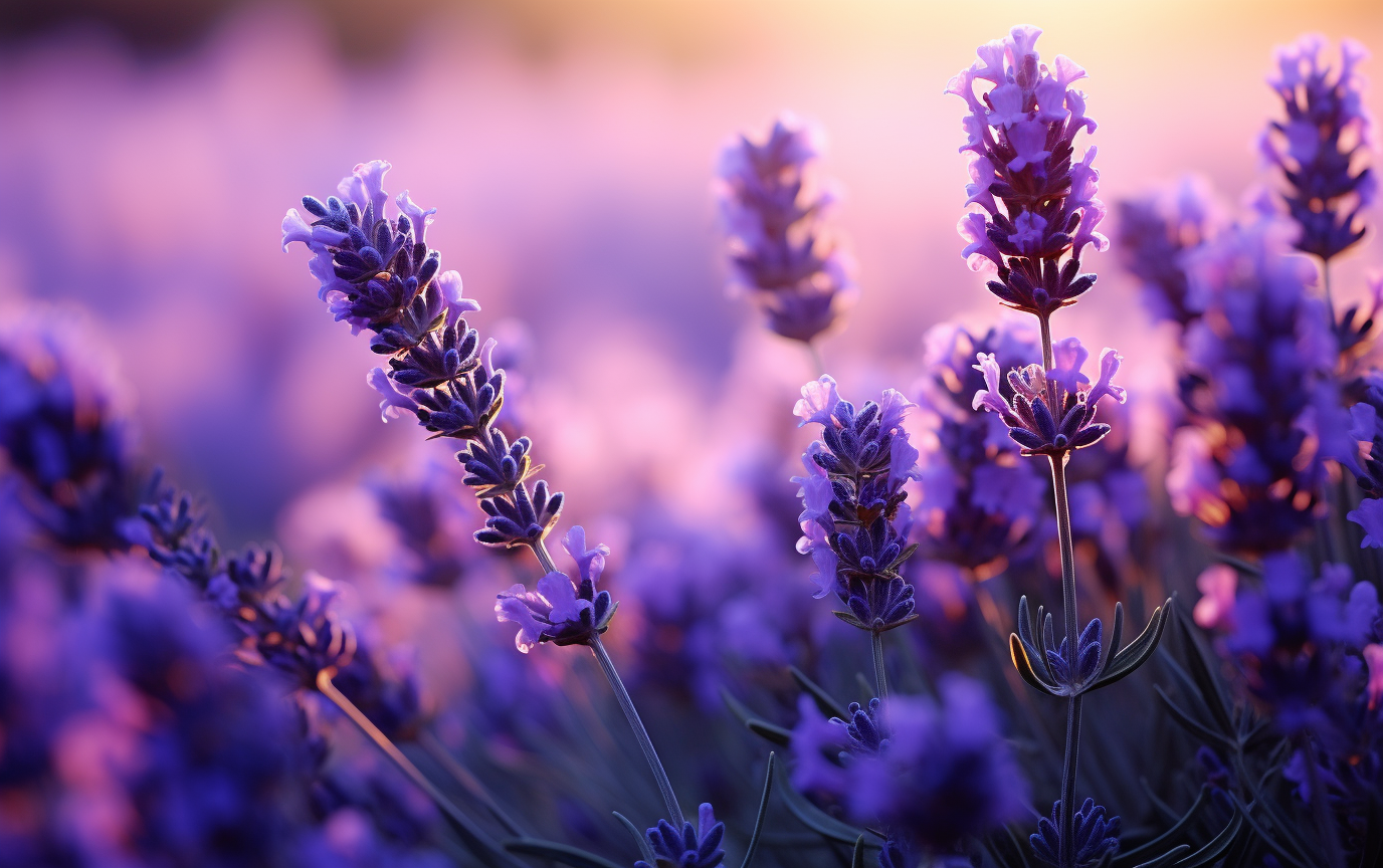 Beautiful lavender flowers in bloom