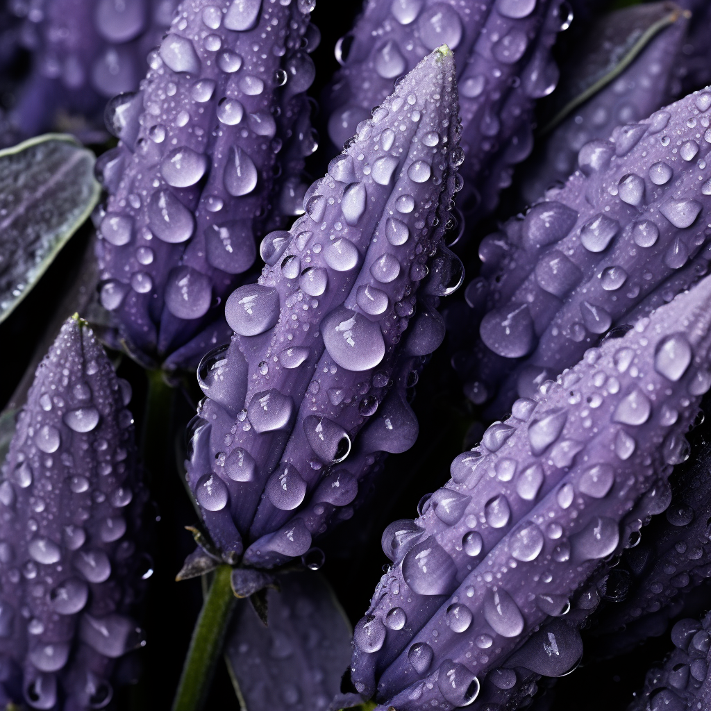 Vibrant lavender flower petals in close-up