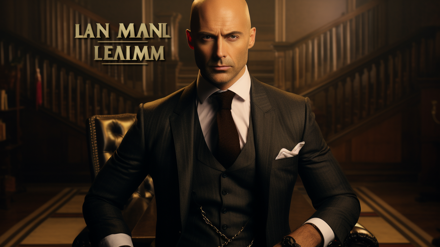 Title screen for law TV series with bald man