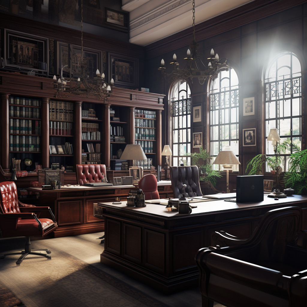 Interior of a lawyer's office