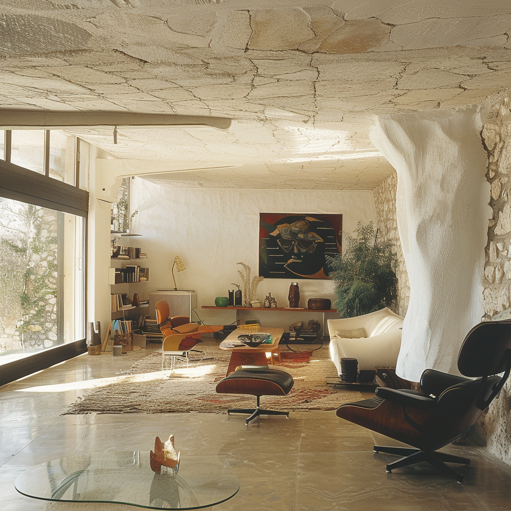 Interior Design in Le Corbusier Style