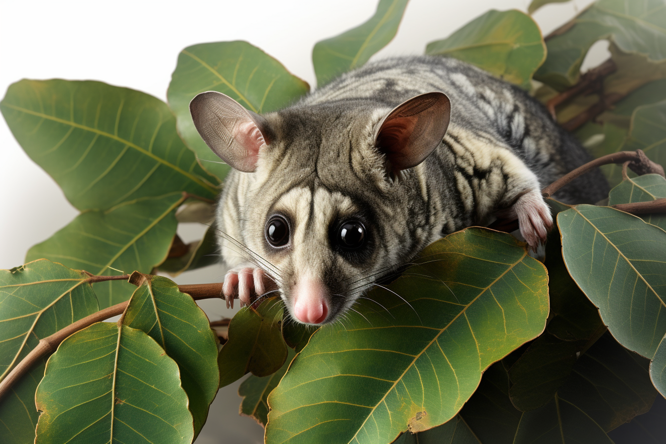 Leadbeaters Possum made from Australian gum leaves