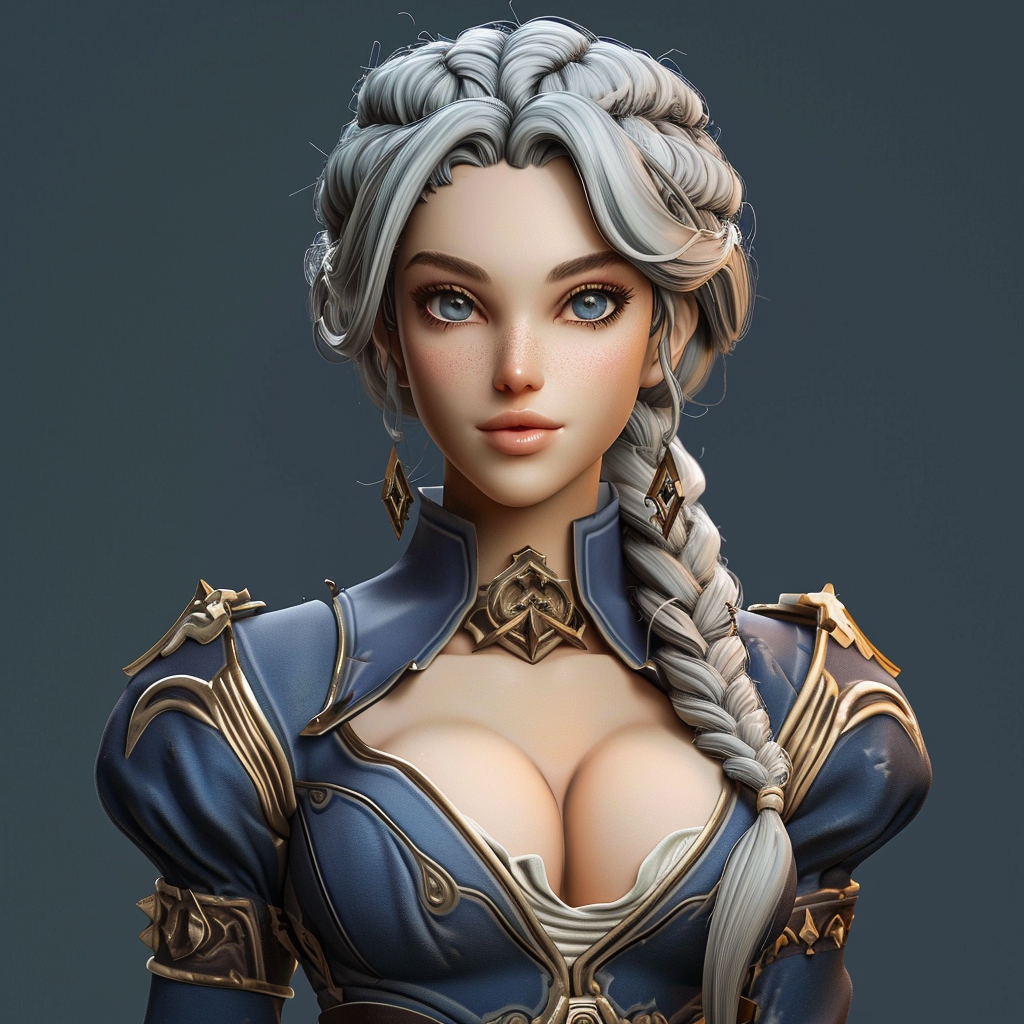 Female character from League of Legends 3D game