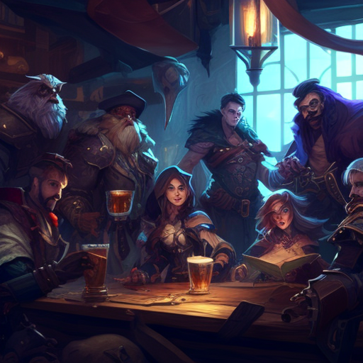 Group of League of Legends Champions enjoying drinks