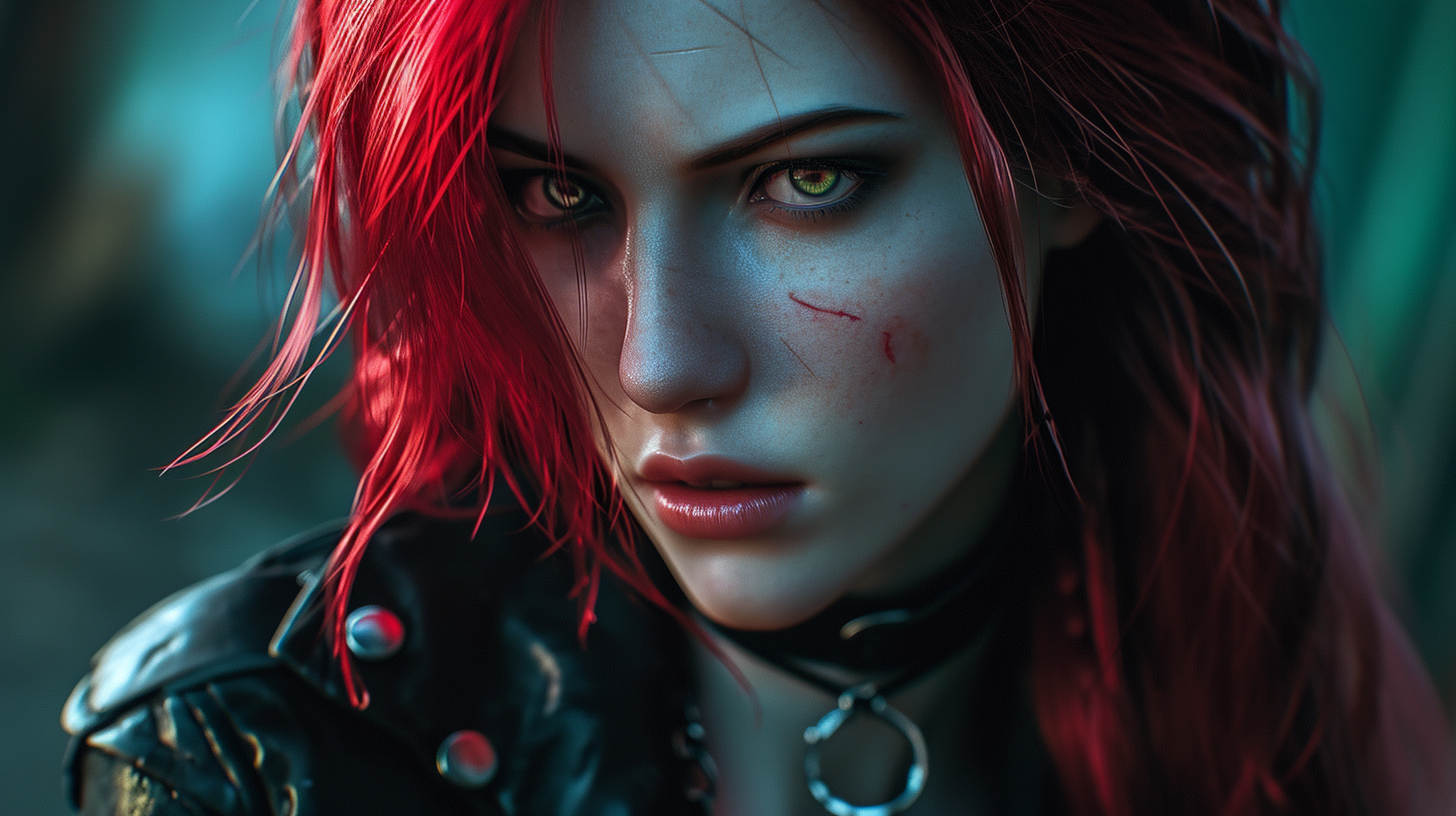 Katarina from League of Legends, red-haired thief