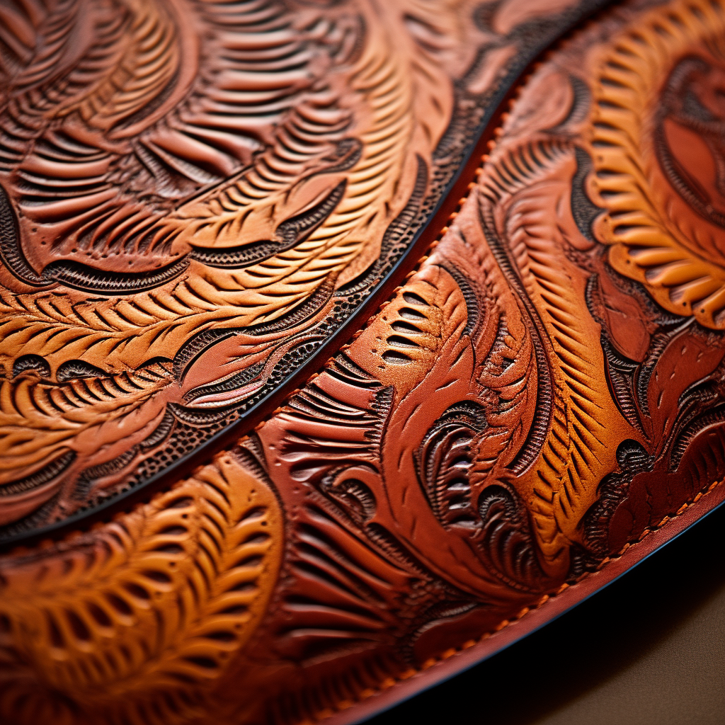 Embossed Mexican Indian Leather Design