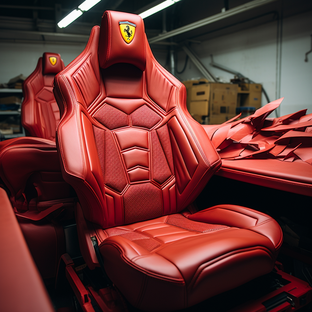 Leather Ferrari Car Picture