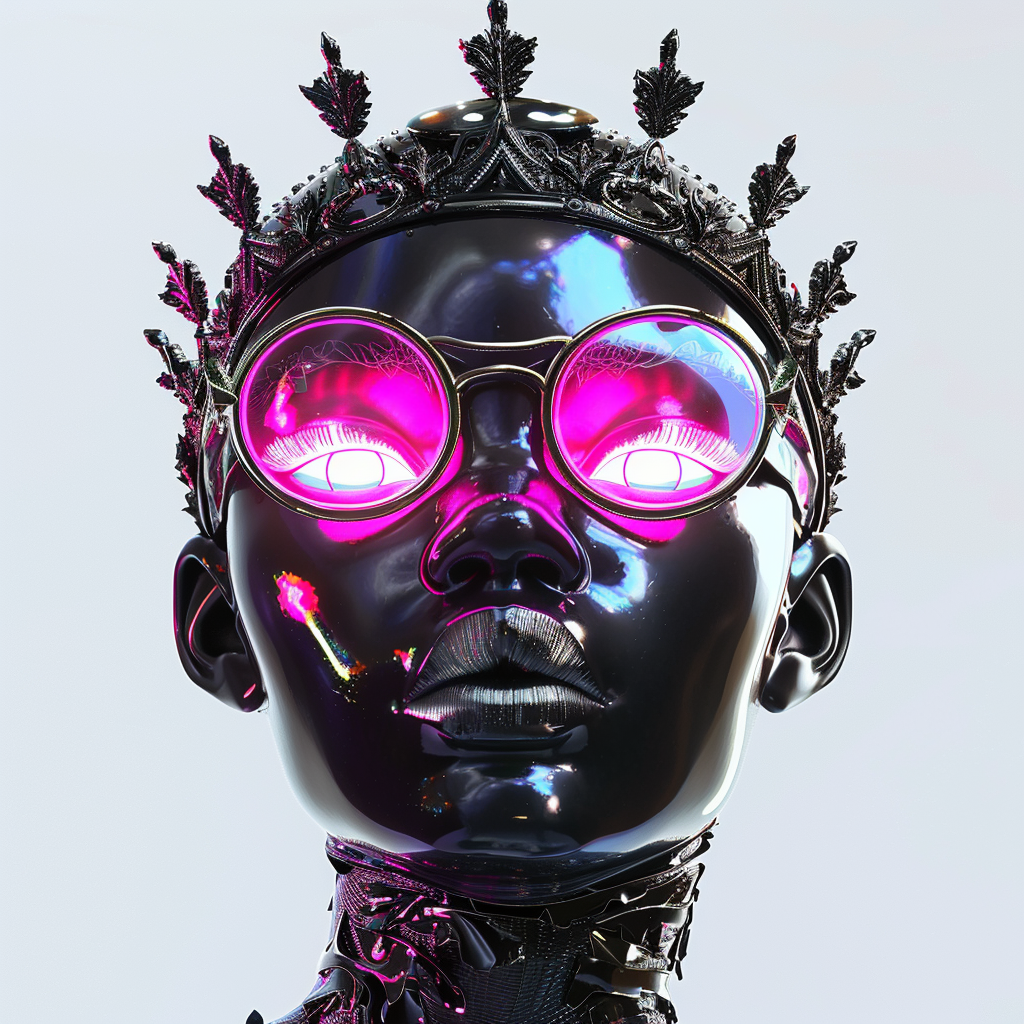 Woman with Metallic Crown