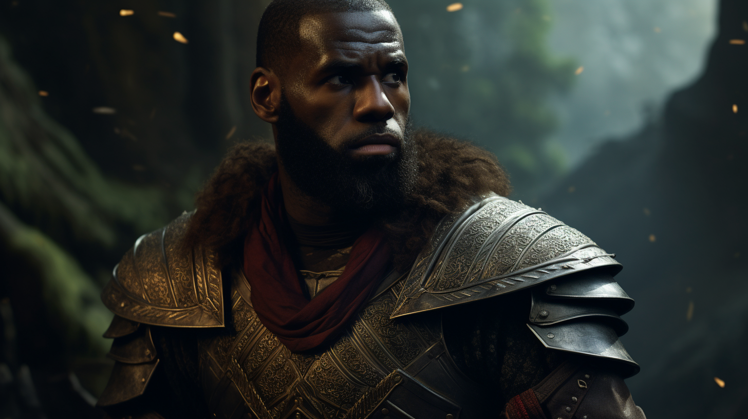 LeBron James fantasy warrior photo