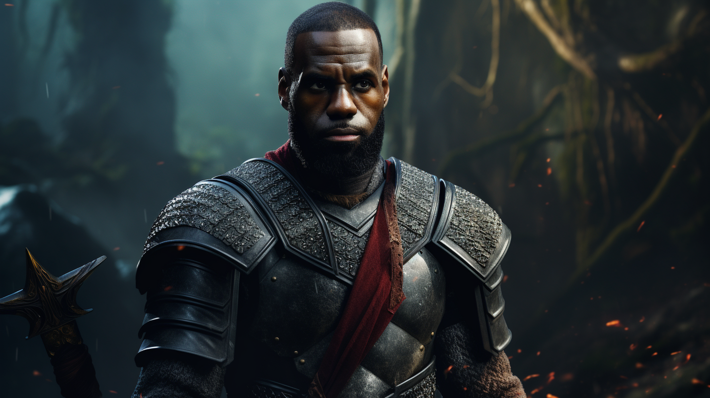 LeBron James fantasy warrior image