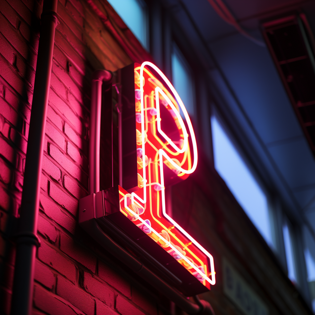 LED Channel Letter Sign Close Up Wall