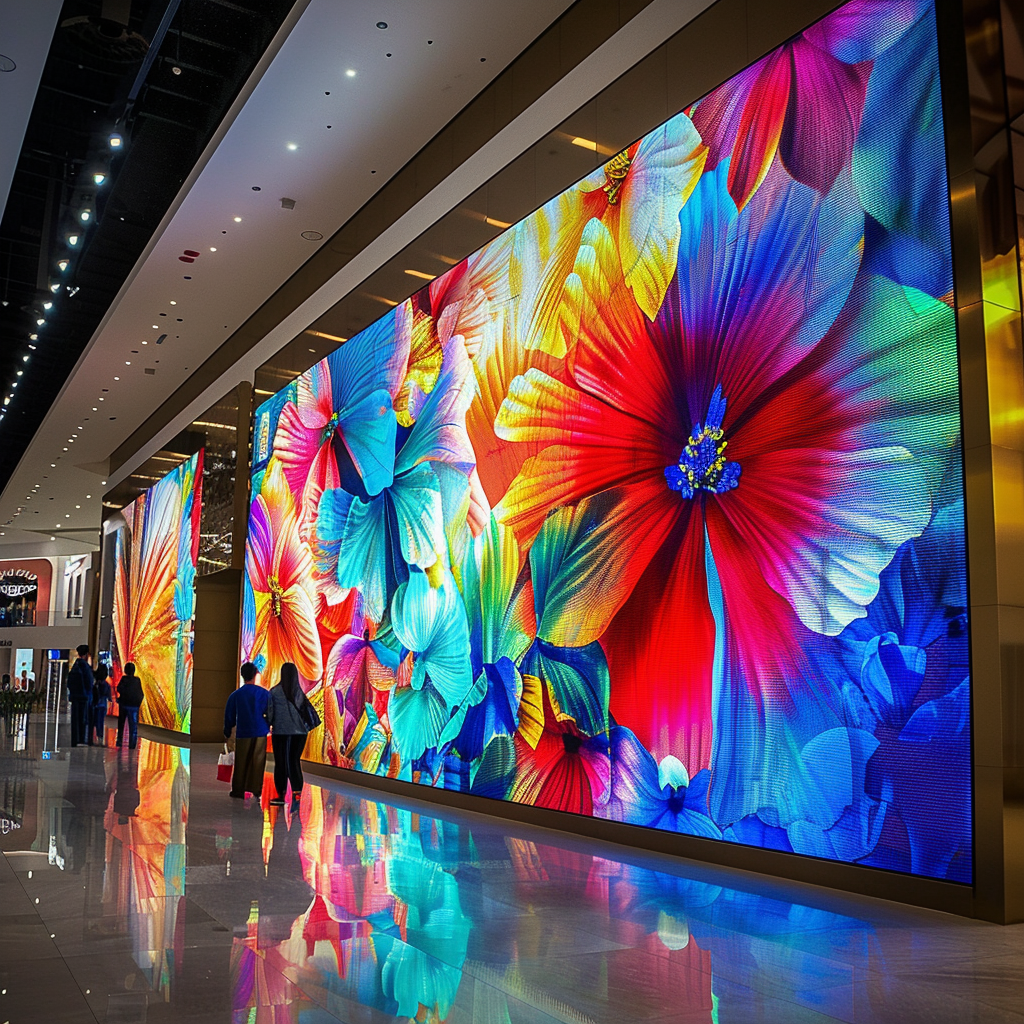 LED screen in shopping mall