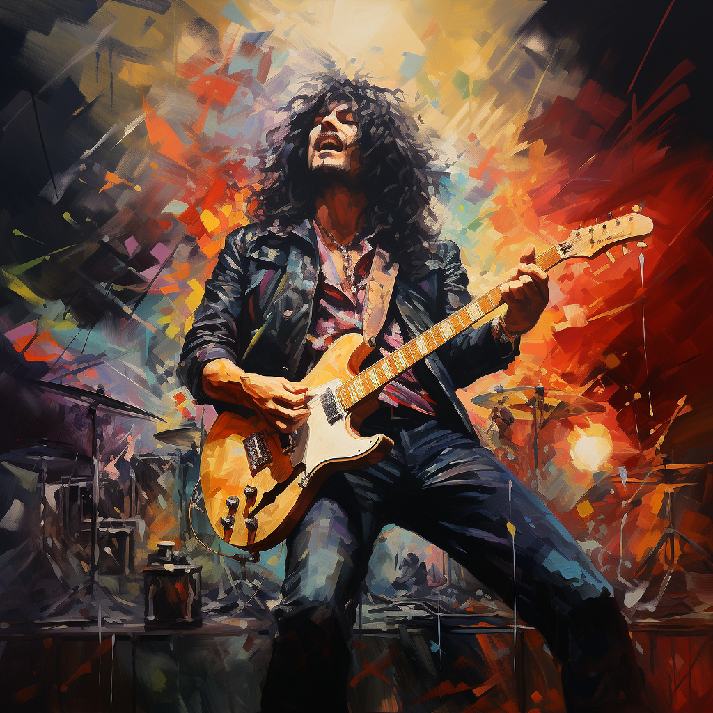 Led Zeppelin Rock Roll Impressionist Artwork